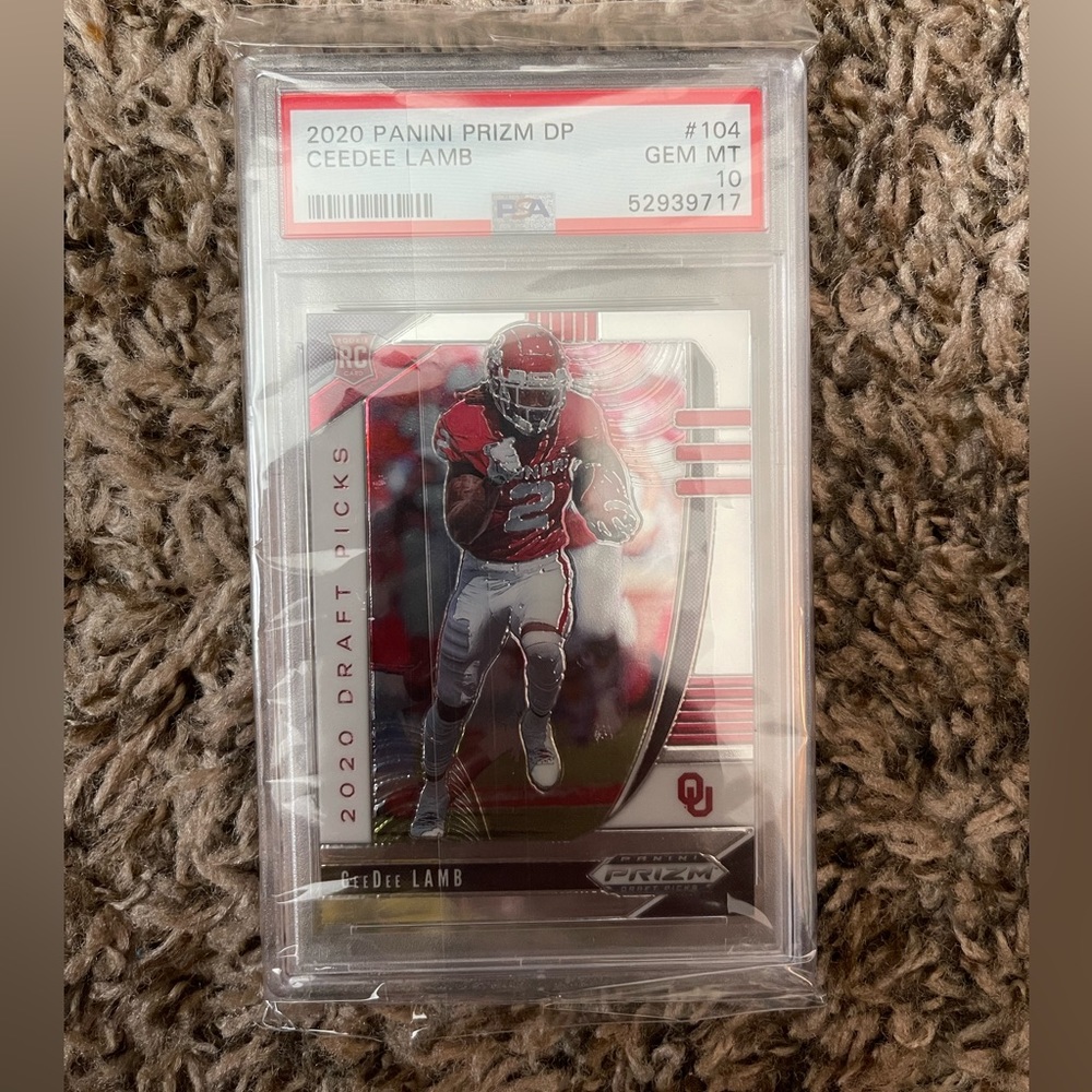 CEEDEE LAMB 2020 PANINI PRIZM DRAFT PICKS 1ST GRADED 10 ROOKIE CARD RC COWBOYS